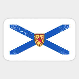 Nova Scotia Flag Canada Vintage Fade Sticker